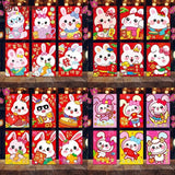 6 Pcs Chinese Rabbit Year Hongbao Mini Cartoon Red Envelopes