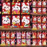 6 Pcs Chinese Rabbit Year Hongbao Mini Cartoon Red Envelopes