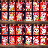 6 Pcs Chinese Rabbit Year Hongbao Mini Cartoon Red Envelopes