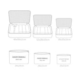 6 Pcs Waterproof Travel Packing Cubes Large Capacity Clothing Organize Bag