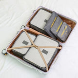 6 Pcs Waterproof Travel Packing Cubes Large Capacity Clothing Organize Bag