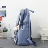 6 Pcs Bear Toys Set Backpack Student Bag for Teenage Girl