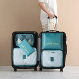 6-Piece Travel Organizer Storage Bags Set Zipper Clothing Pouch Carry Case