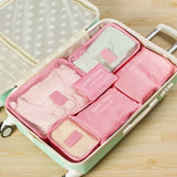 6-Piece Travel Organizer Storage Bags Set Zipper Clothing Pouch Carry Case