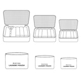 6-Piece Travel Organizer Storage Bags Set Zipper Clothing Pouch Carry Case