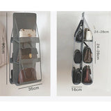 6 Pocket Folding Hanging Large Handbag Purse Storage Holder Anti-dust