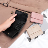 Sheepskin Woven Women's Leather Wallet Large Capacity Short Wallet