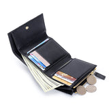 Sheepskin Woven Women's Leather Wallet Large Capacity Short Wallet