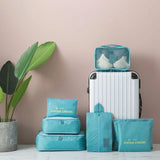 6-pc Travel Storage Bag Set Oxford Waterproof Cloth Portable Clothes Bag