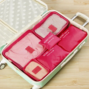 6-pc Travel Storage Bag Set Oxford Waterproof Cloth Portable Clothes Bag