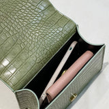 63HC Small Square Crossbody Bag for Women PU Leather Flap Messenger Bag
