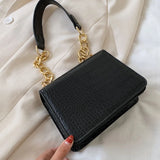 63HC Small Square Crossbody Bag for Women PU Leather Flap Messenger Bag