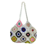 63HC Women Knitted Retro Handbag Bohemia Style Casual Tote