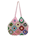 63HC Women Knitted Retro Handbag Bohemia Style Casual Tote