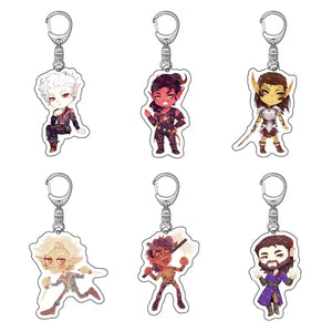 Anime Baldur's Gate 3 Figures Cosplay Keychains Fans Christmas