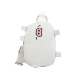6PCS Canvas Pig Mini Waist Bag for Young Girls Pink
