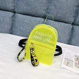 6PCS Mini Girls Backpack Transparent PVC School Travel Bag Mochila Feminina
