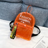 6PCS Mini Girls Backpack Transparent PVC School Travel Bag Mochila Feminina