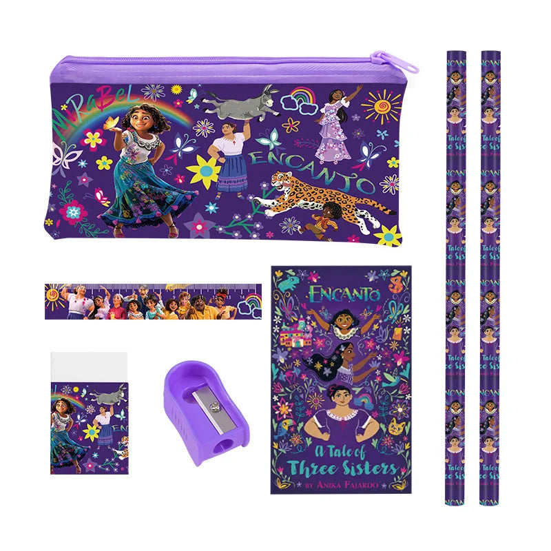 Encanto Stationery Box Set Mirabel Pencil Ruler Eraser Sharpener Case