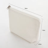 6Pcs DIY Cotton Pure Zipper Case Canvas Travel Cosmetic Bag Washable Pouch
