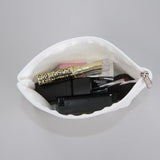 6Pcs DIY Cotton Pure Zipper Case Canvas Travel Cosmetic Bag Washable Pouch