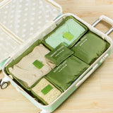 6Pcs Waterproof Travel Bags Clothes Luggage Organizer Pouch Packing
