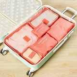 6Pcs Waterproof Travel Bags Clothes Luggage Organizer Pouch Packing