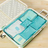 6Pcs Waterproof Travel Clothes Storage Bags Luggage Organizer Pouch