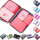 6Pcs Travel Organizer Bags Waterproof Packing Clothes Accessories