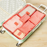 6Pcs Travel Storage Bag Waterproof Clothes Finishing