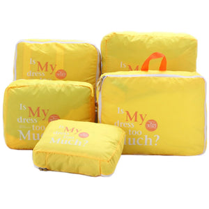 6SETS Waterproof Double Zipper Travel Bag Packing Cube Organizer
