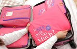 6SETS Waterproof Double Zipper Travel Bag Packing Cube Organizer