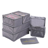 6SETS Packing Cube Travel Bag Set Large Capacity Clothing Sorting Organizer