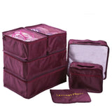 6SETS Packing Cube Travel Bag Set Large Capacity Clothing Sorting Organizer