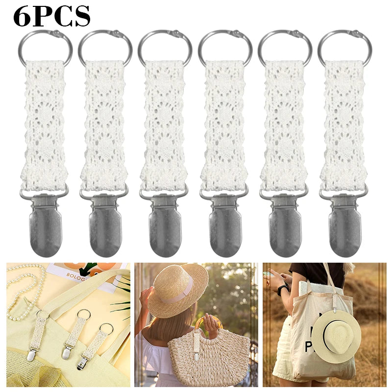6pcs Hat Clip Luggage Travel Backpack Clips Portable Fixing Outdoor Accessories