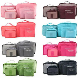 6pcs Waterproof Travel Storage Bag Packing Cube Luggage Organizer Sets