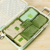 6pcs Waterproof Travel Storage Bag Packing Cube Luggage Organizer Sets