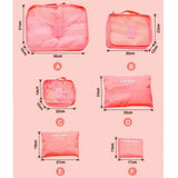 6pcs Waterproof Travel Storage Bag Packing Cube Luggage Organizer Sets