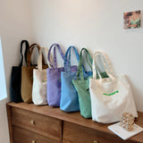 7 Colors Shoulder Bags Women Letter Style Large Capacity Canvas
