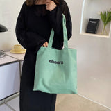 7 Colors Shoulder Bags Women Letter Style Large Capacity Canvas