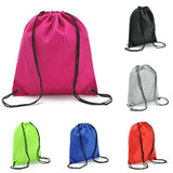 7 Colors Drawstring Bags Sports Waterproof Backpack Gray Fluorescent Green