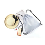 7 Colors Drawstring Bags Sports Waterproof Backpack Gray Fluorescent Green