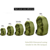 70L Waterproof Backpack Cover Dust-Proof Rain Cover, Outdoor Travel Protector