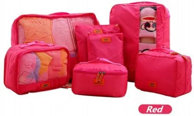 7PCS Mesh Pouch Waterproof Bag in Bag Portable Travel Organizers