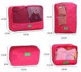 7PCS Mesh Pouch Waterproof Bag in Bag Portable Travel Organizers