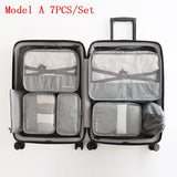 7PCS Cube Travel Accessories Waterproof Bags Mesh Bag In Pouch Luggage Organizer