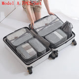 7PCS Cube Travel Accessories Waterproof Bags Mesh Bag In Pouch Luggage Organizer