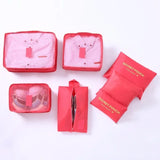 7PCs Travel Bag Packing Cubes Shoes Clothing Pouches Waterproof