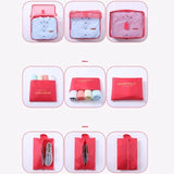 7PCs Travel Bag Packing Cubes Shoes Clothing Pouches Waterproof