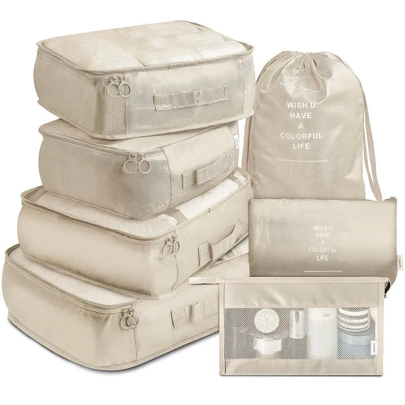7Pcs Set Blanket Quilt Closet Box Bags Foldable Storage Case Washable Zipper